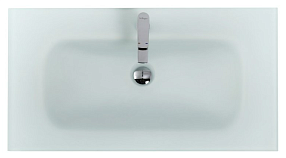 Раковина BelBagno стеклянная белая матовая, 910x465x145, BB910/465-LV-VTR-BO