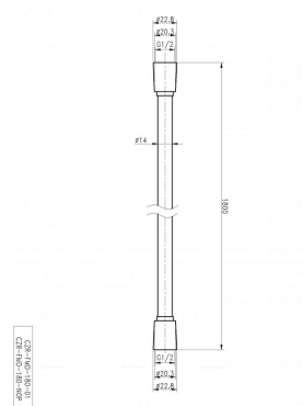 Шланг для душа 180 см Cezares CZR-FMD-180-NOP, чёрный матовый - 2 изображение