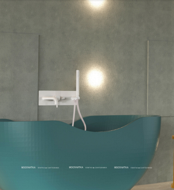 Смеситель для ванны Paffoni Light LIG001BO белый матовый - 3 изображение