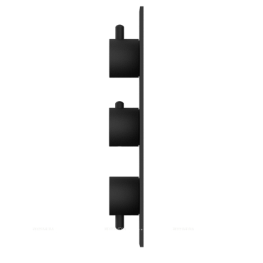 Термостат для душа Whitecross Y black Y1238BL матовый черный, на 3 потребителя - 2 изображение