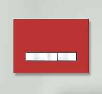 Стеклянная клавиша смыва Lavinia Boho RelFix, цвет красный, c антибактериальным покрытием SanitiZed, 3805005R
